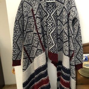 Sleeping on snow cardigan